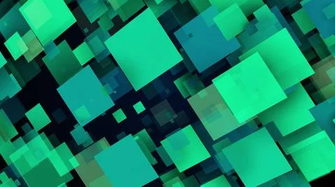 Abstract layering of rectangles Quadrangular shapes in 3d render of random... Foto stock