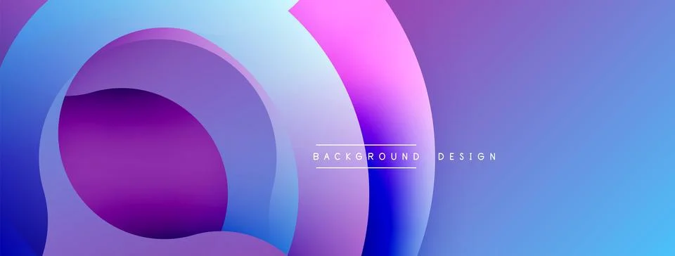 Abstract layers create dynamic visual flow. Purple, blue hues blend, forming Stock Illustration