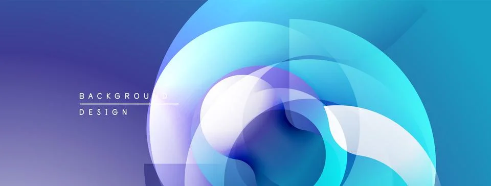 Abstract layers create dynamic visual flow. Blue, purple hues blend, forming Stock Illustration