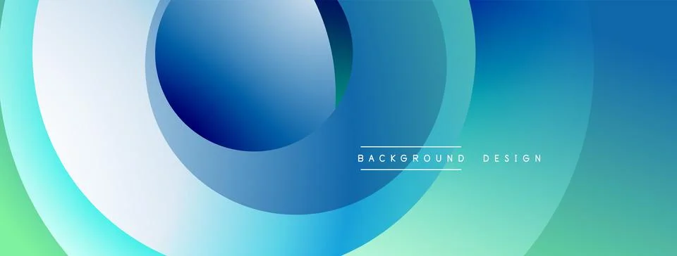 Abstract layers create dynamic visual flow. Blue, green hues blend, forming Stock Illustration