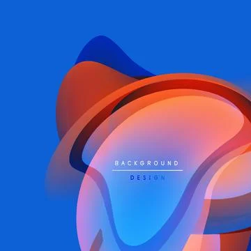 Abstract layers create dynamic visual effect. Warm colors blend into cool blue Stock Illustration