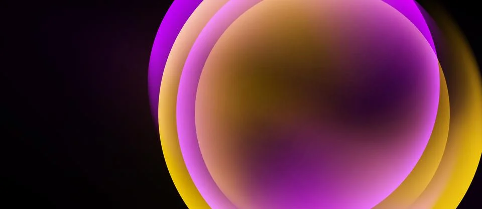 Abstract layers create vibrant, flowing shapes. Purple, orange hues blend, 스톡 일러스트