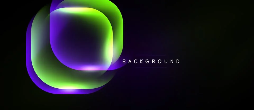 Abstract layers create vibrant, glowing oval shape. Dark background emphasize Stock Illustration