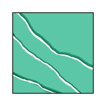Abstract layers forming torn paper green background Stock Illustration