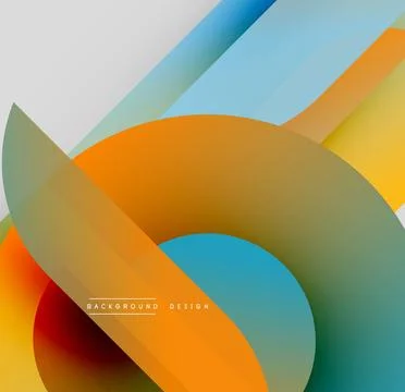 Abstract layers overlap, creating vibrant color gradients. Modern design イラスト素材
