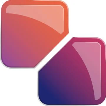 Abstract layers square logo illustration in trendy and minimal style Stock Illustration