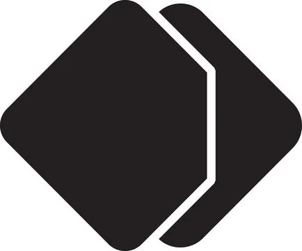 Abstract layers square logo illustration in trendy and minimal style Illustrazione stock