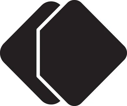 Abstract layers square logo illustration in trendy and minimal style Illustrazione stock