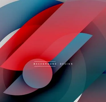 Abstract layers, vibrant colors, dynamic composition. Modern design elements Stock Illustration