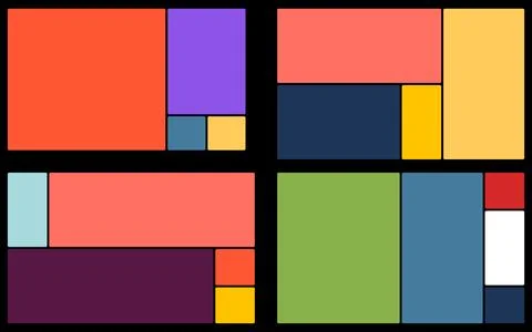 Abstract layout grid template collection for layout structure and compositi.. Stock Illustration