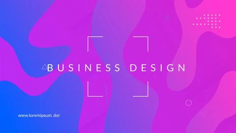 Abstract Layout. Multicolor Frame. Flow Landing Page. Pink Plast Stock Illustration