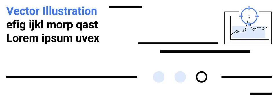 Abstract Layout with Random Lines and Placeholder Text for Web Design Project Stockillustratie