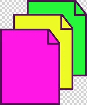 Abstract layout showing three folded corner sticky notes in flat design on Stock Illustration