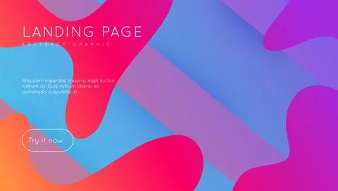 Abstract Layout. Wave Landing Page. Graphic Frame. Creative Invi Stock Illustration