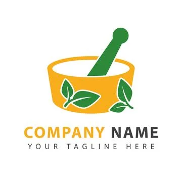 Abstract leaf bowl logo Stock Illustration