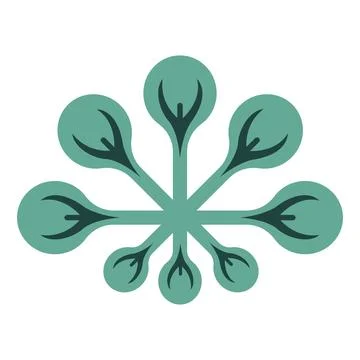  Abstract Leaf Flower Logo for Natural Beauty, Spa and Organic Wellness Stock Illustration