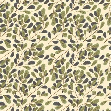 Abstract leaf, green ornament pattern background Illustrazione stock
