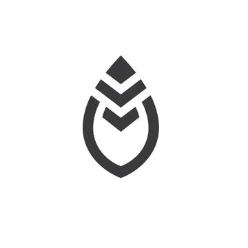 Abstract leaf  icon vector concept design イラスト素材