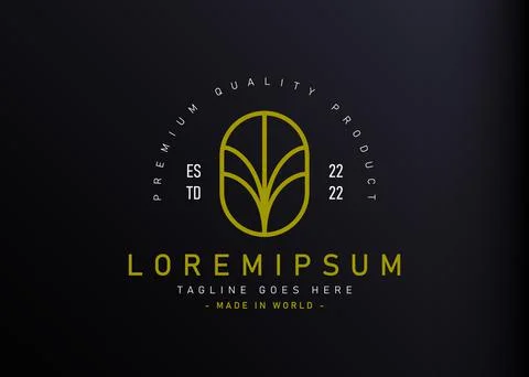 Abstract leaf logo design. Vector illustration of abstract modern monogram of 스톡 일러스트