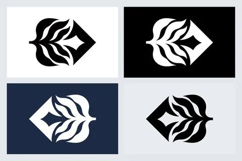 Abstract Leaf Logo Icon Set (1) Stock Illustration