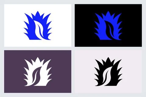 Abstract Leaf Logo Icon Set (2) Stock Illustration