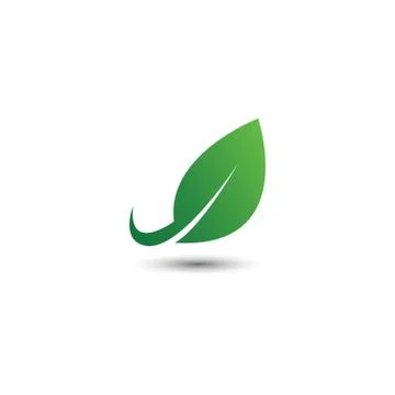Abstract leaf logo icon template Stock Illustration
