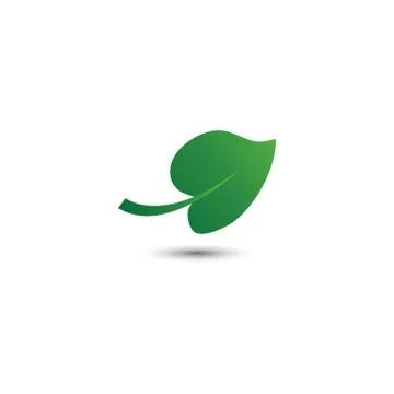 Abstract leaf logo icon template Stock Illustration