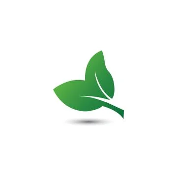 Abstract leaf logo icon template Stock Illustration