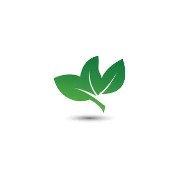 Abstract leaf logo icon template Stock Illustration