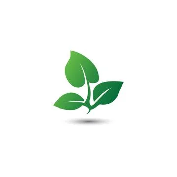 Abstract leaf logo icon template Stock Illustration