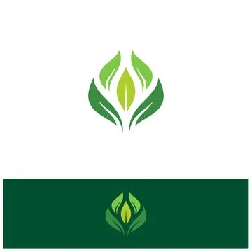 Abstract Leaf logo vector plant eco green symbol template Stock Illustration