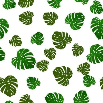 Abstract leaf monsters Seamless Pattern Background Vector Illustration イラスト素材