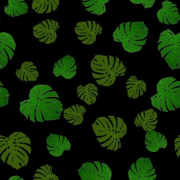 Abstract leaf monsters Seamless Pattern Background Vector Illustration イラスト素材