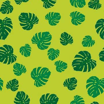 Abstract leaf monsters Seamless Pattern Background Vector Illustration Stock Illustration