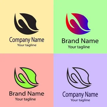The Abstract Leaf: Natural Form and Organic Simplicity logo Illustrazione stock