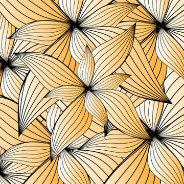 Abstract Leaf or Flower Pattern - Vector Illustration Stock Illustration