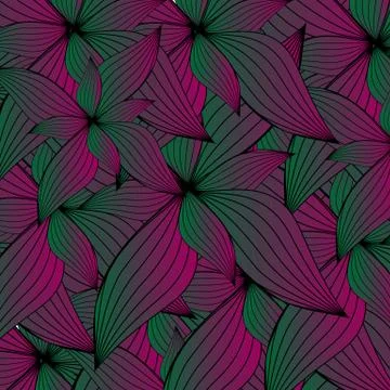 Abstract Leaf or Flower Pattern - Vector Illustration イラスト素材