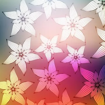 Abstract Leaf or Flower Pattern - Vector Illustration Stock Illustration