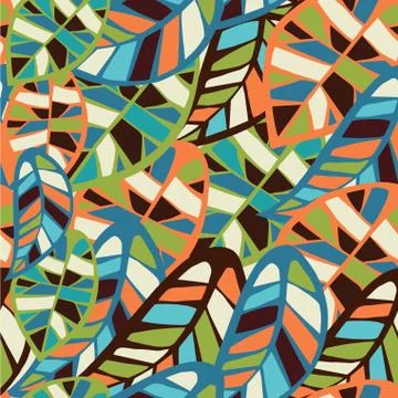 Abstract leaf pattern background Stock Illustration