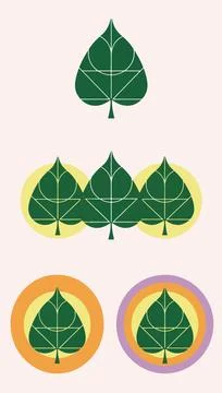 Abstract Leaf Pattern Illustrazione stock