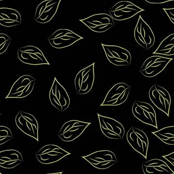 Abstract leaf seamless pattern background Illustrazione stock