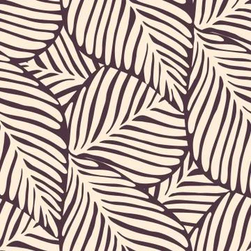 Abstract leaf seamless pattern. Exotic plant. Tropical pattern, palm leaves Stock Illustration