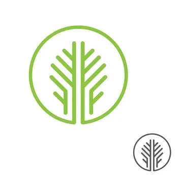 Abstract Leaf symbol design vector template linear style Illustrazione stock