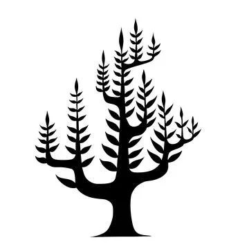 Abstract leaf tree design vector illustration Stock Illustration