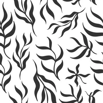 Abstract leaf vector seamless pattern Stock Illustration