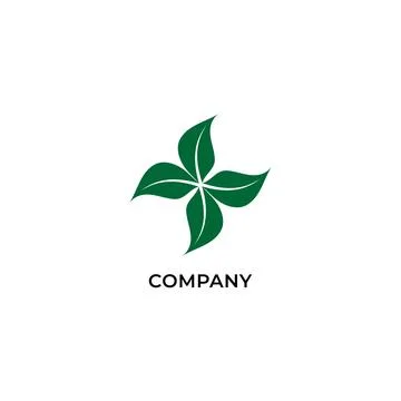 Abstract leaf vortex illustration. Nature logo concept isolated on white ba.. Stock Illustration