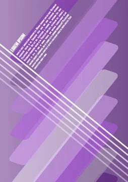 Abstract leaflet, flyer, poster or bill template in trendy purple design with Stock Illustration