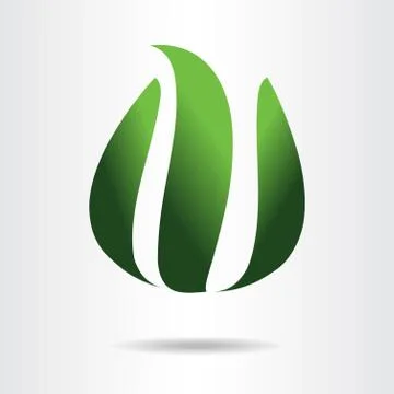 Abstract leafs care vector logo icon. Stock Illustration