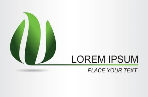 Abstract leafs care vector logo icon. Stock Illustration