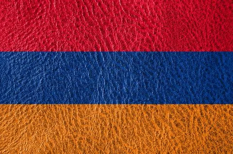 Abstract leather texture with the flag Stock Photos